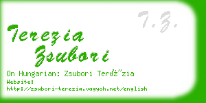 terezia zsubori business card